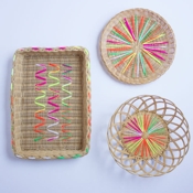 Design Improvised Yarn Embellished Baskets